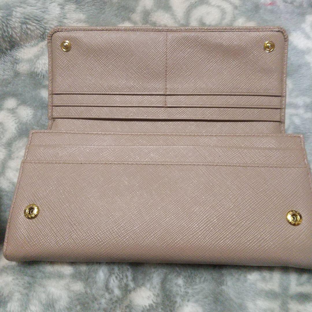 PRADA サフィアーノベージュ 長財布 カードケース付き