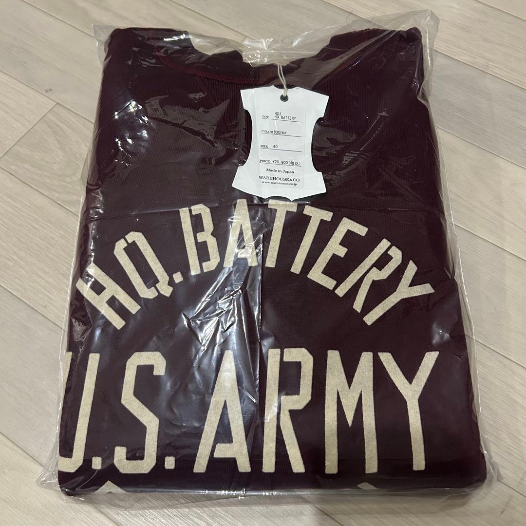 WAREHOUSE スウェット lot.403 フリーダムスリーブ　ボルドー　M