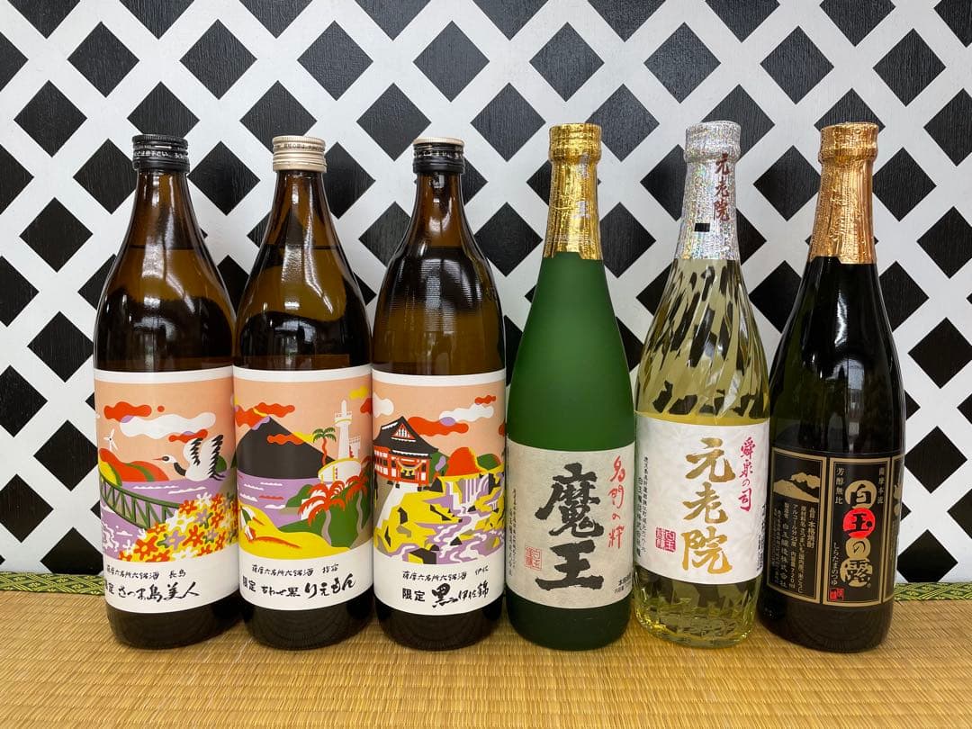 プレミアム焼酎魔王セット 島美人 えもん 黒伊佐 魔王 元老院 白玉の露 ６本組