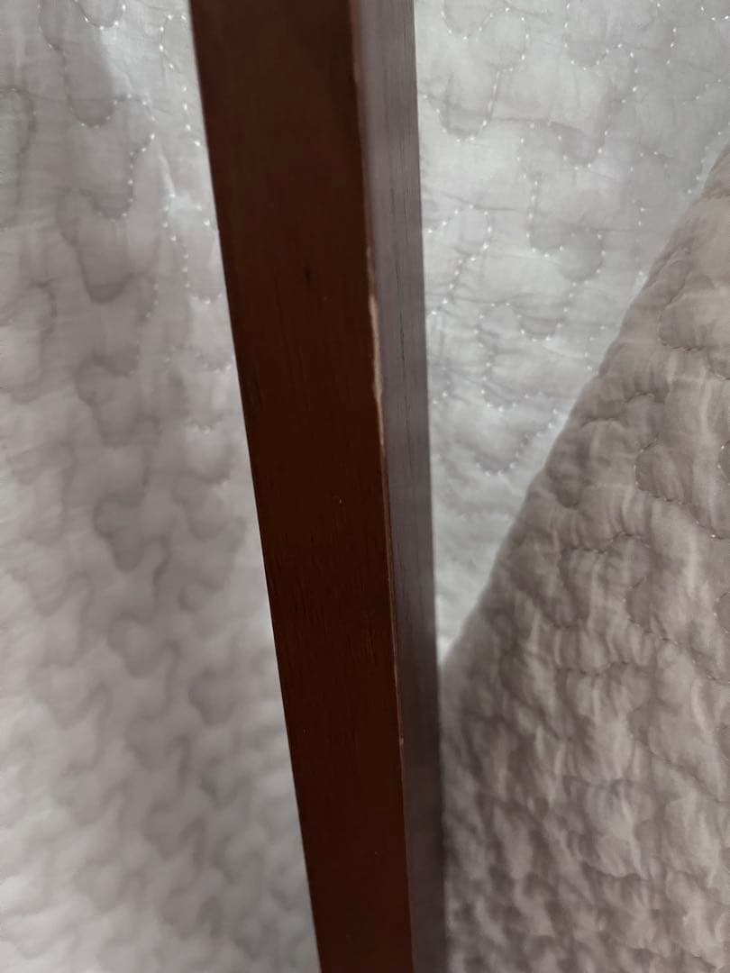 カナデモノ　ウォルナット材　木製 スリム ハンガーラック