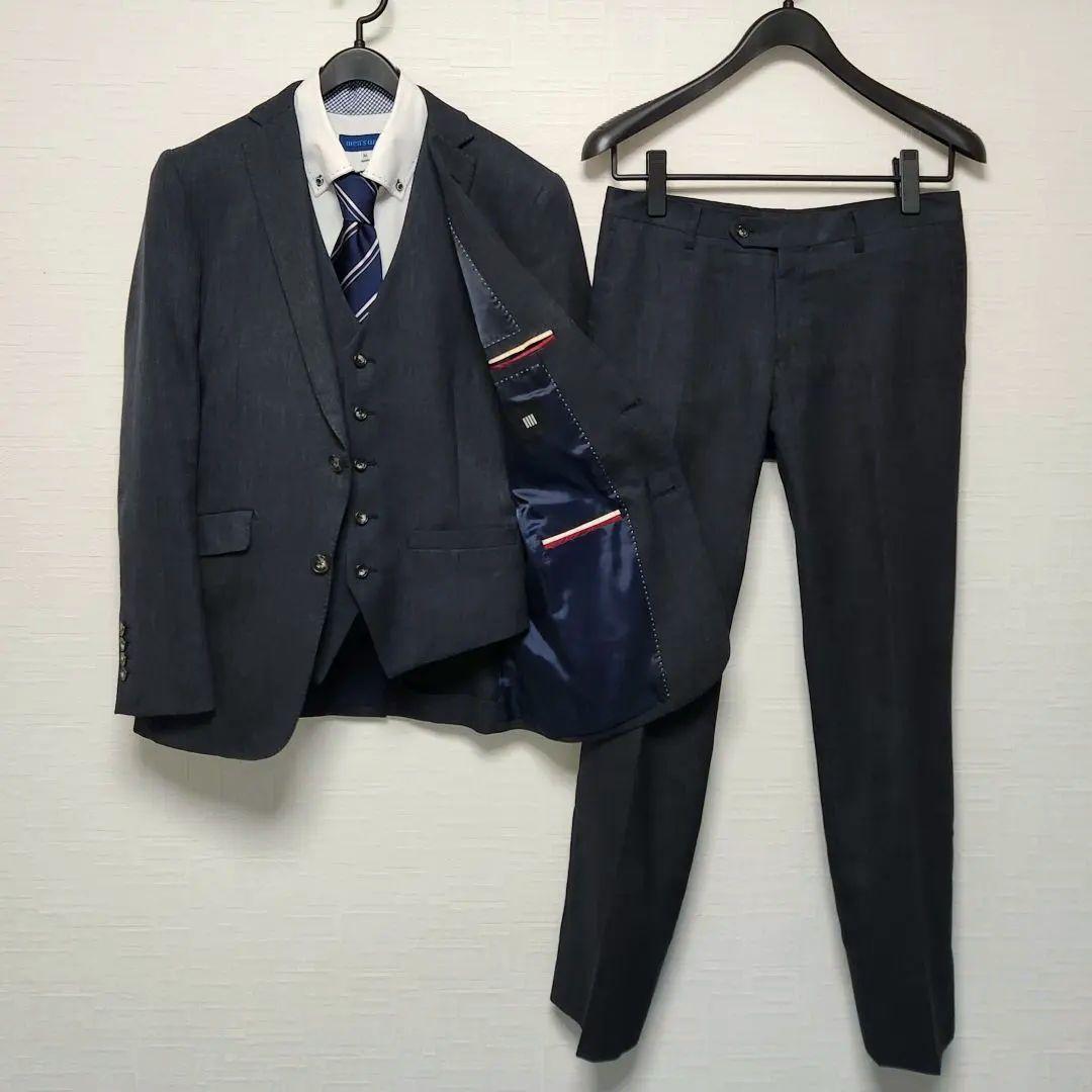 スーツセレクト　メンズ　スーツ　スリーピース　手洗い可能　細身