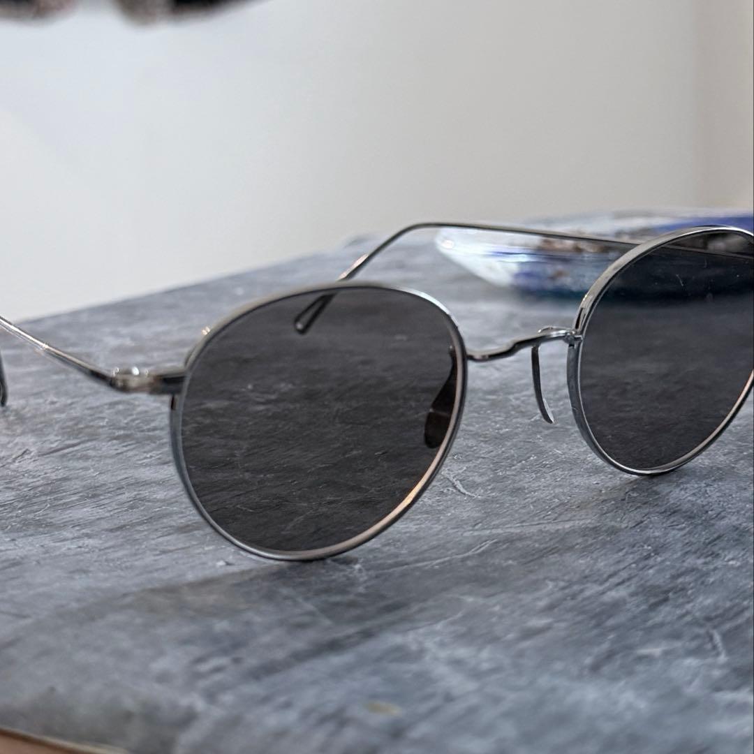 名作Ayame MANRAY チタン サングラス 46□21 アヤメ マンレイ