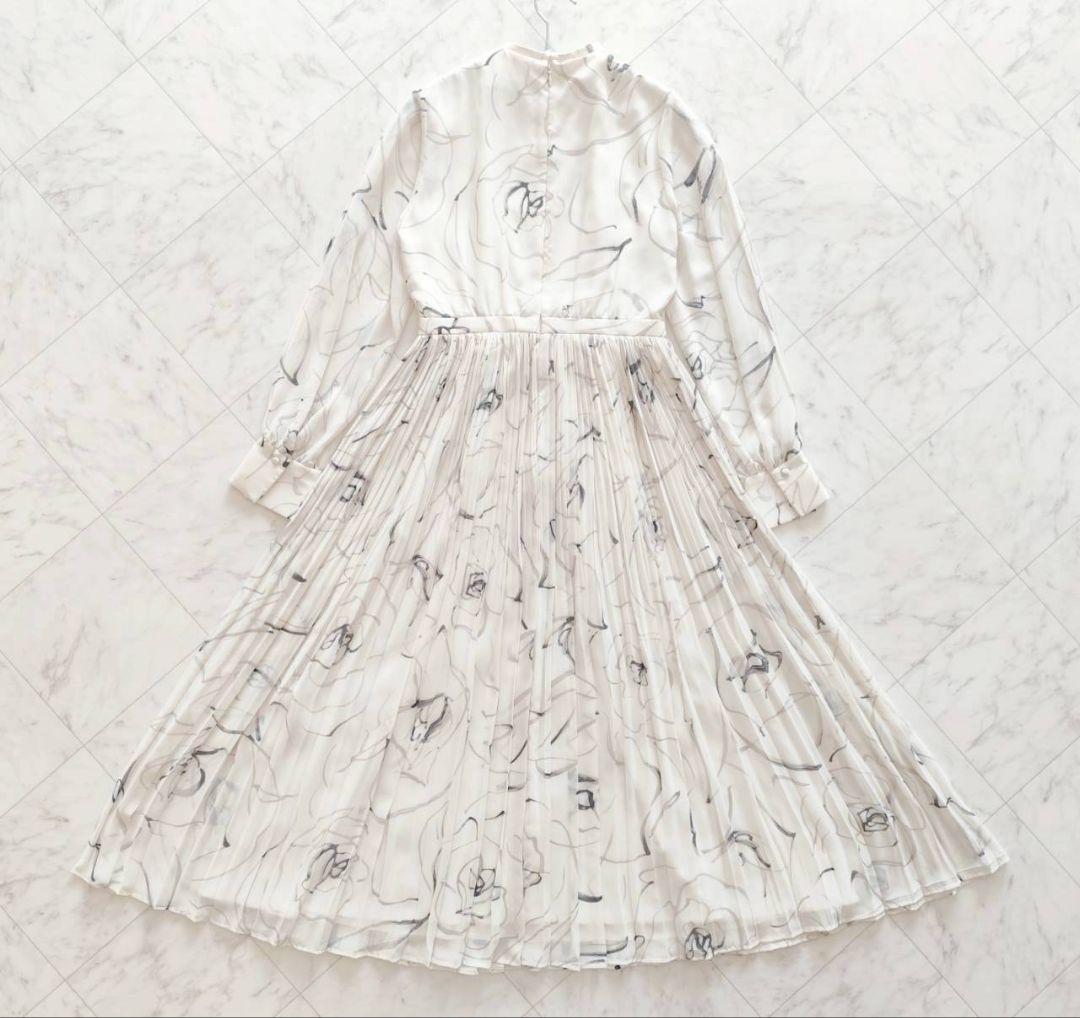 CELFORD×HANAEMORI 蝶ネクタイ付きプリーツワンピース