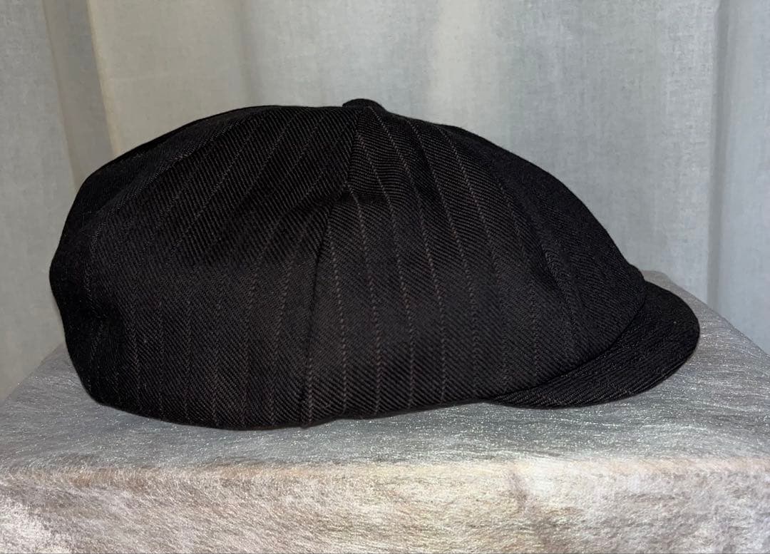 S ダッパーズ キャスケット1207ブラウンストライプ 綿スベリ