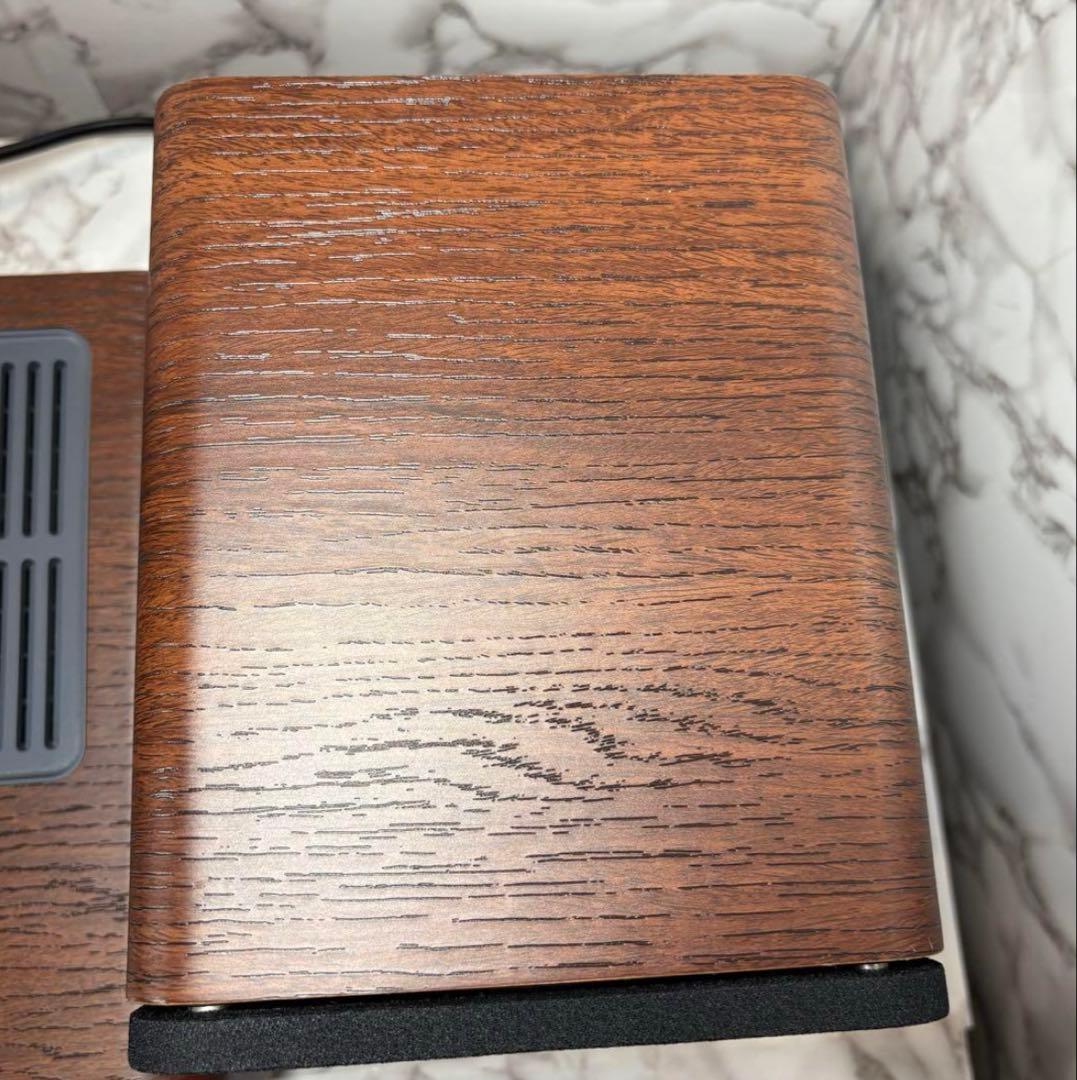 美品　SMC-300BT 真空管ハイブリッドアンプ搭載 ステレオ　木目　ブラウン