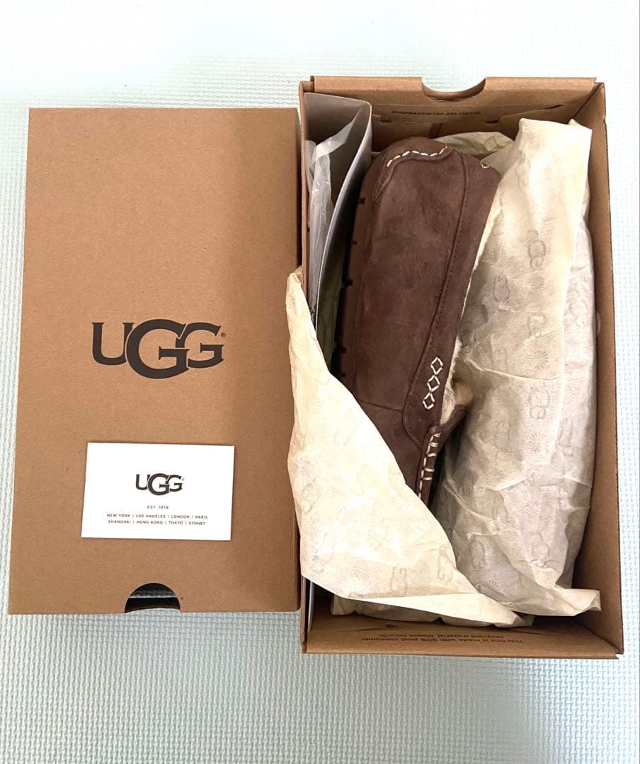 25cm UGG アンスレー モカシン シープスキン チョコレート