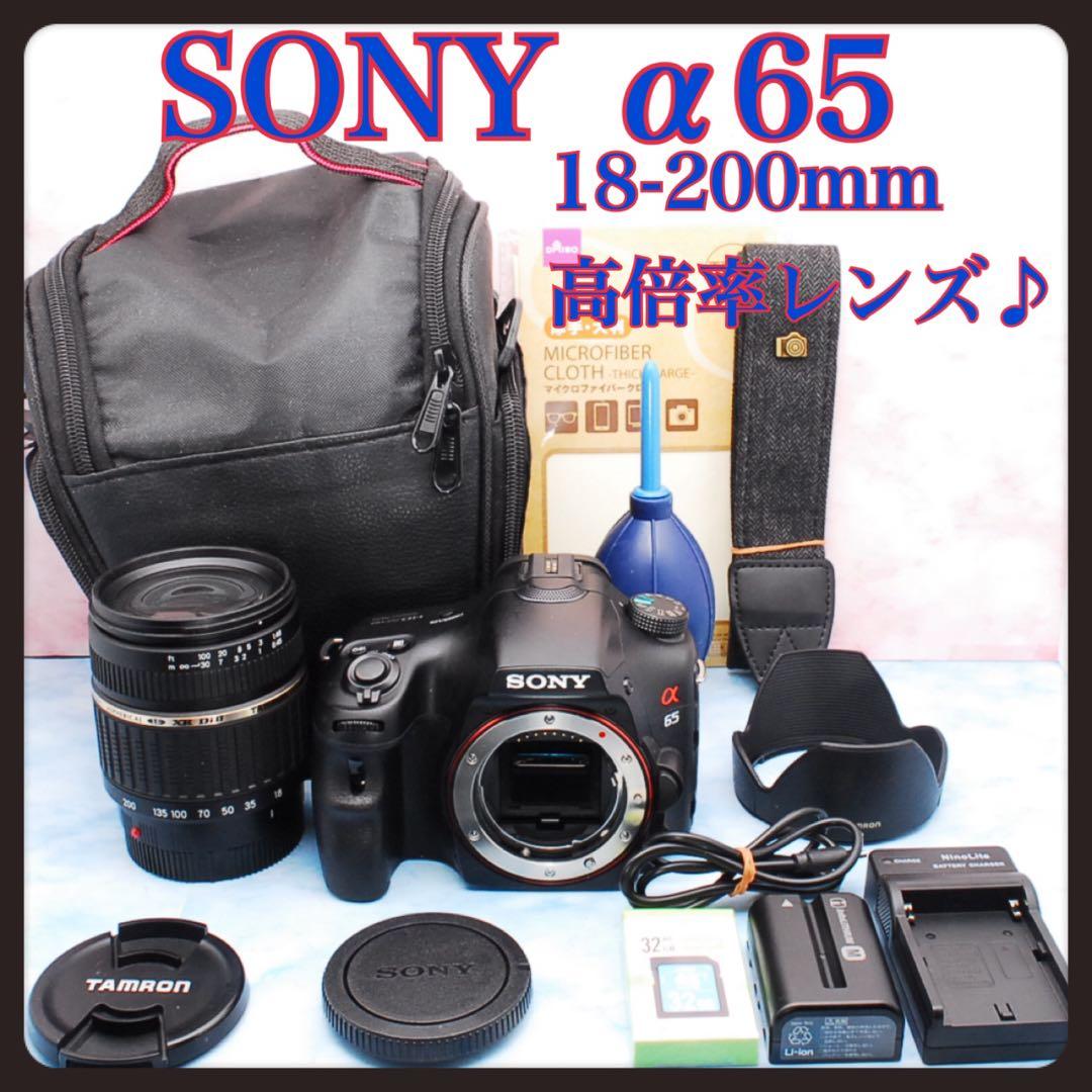 ソニー α65☆レンズ交換不要の高倍率レンズ☆一眼レフカメラ☆ショット数極少
