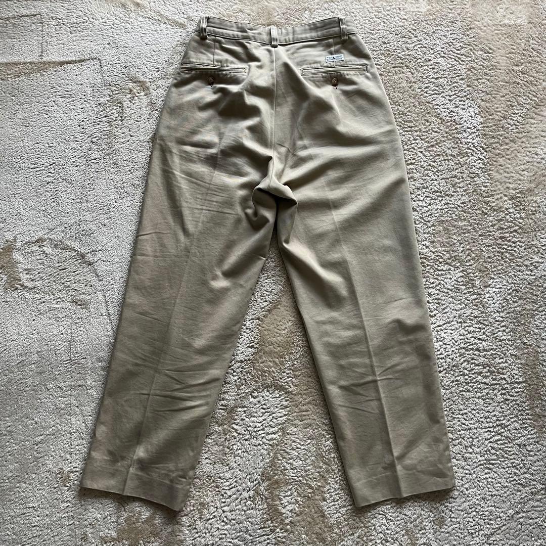 90s Polo ralph lauren チノ　2タック　プリーツ　ベージュ