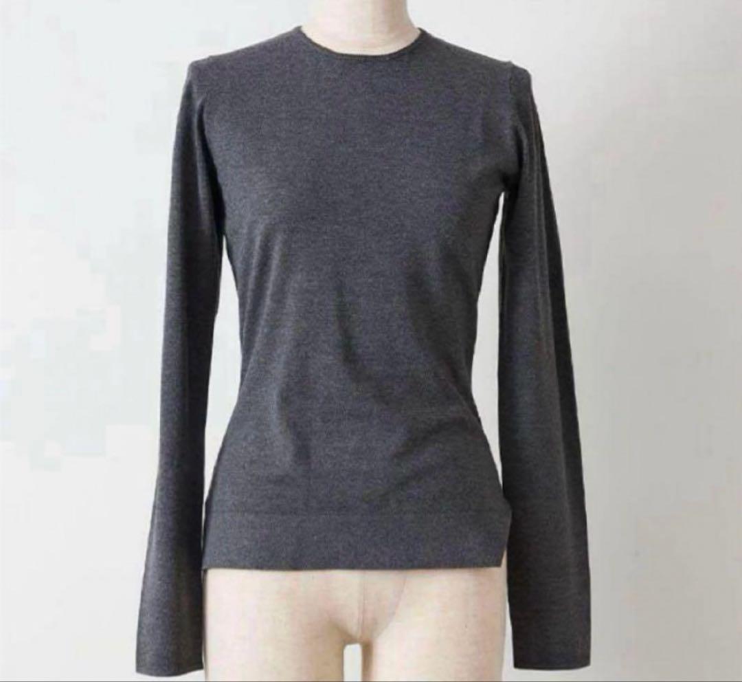 美品 FORME ストレッチニット チャコールグレー