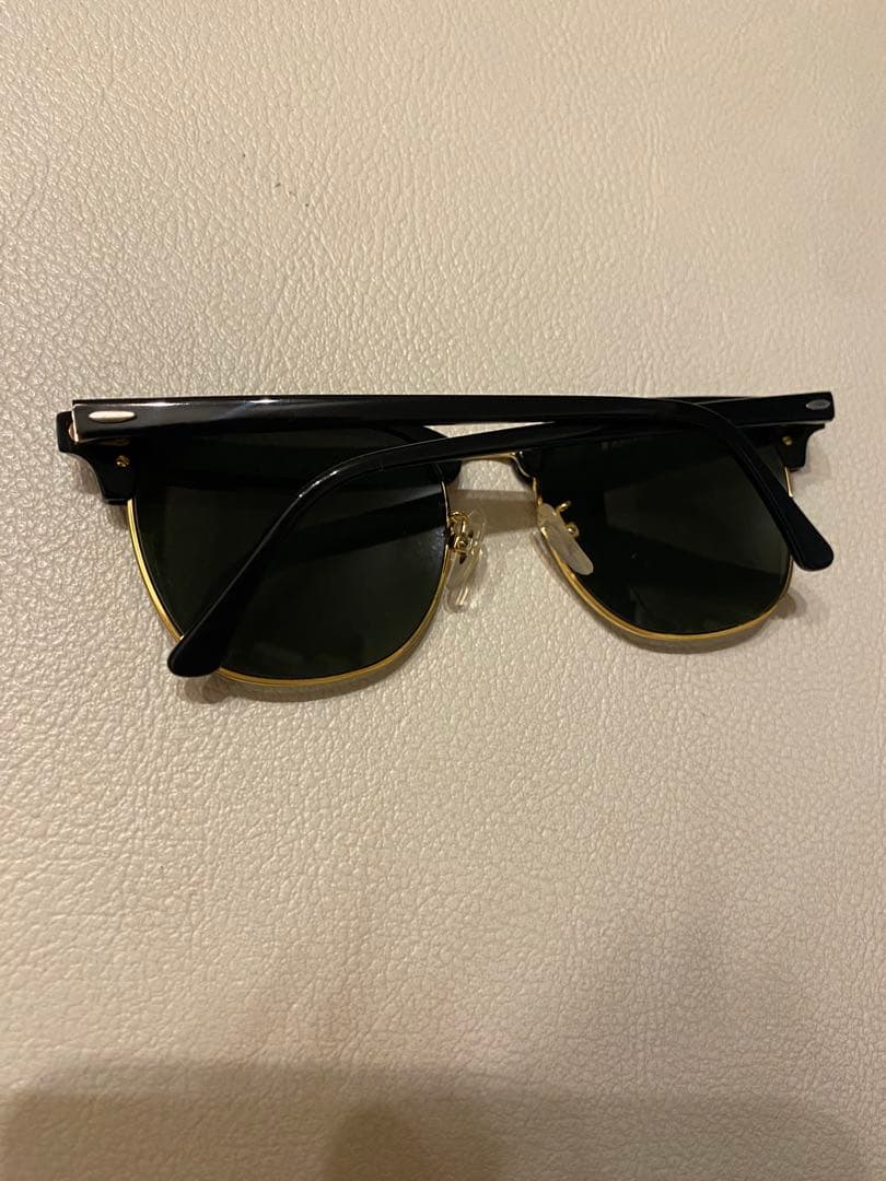 Ray-Ban クラブマスター BLK/GLD ラウンドサングラス