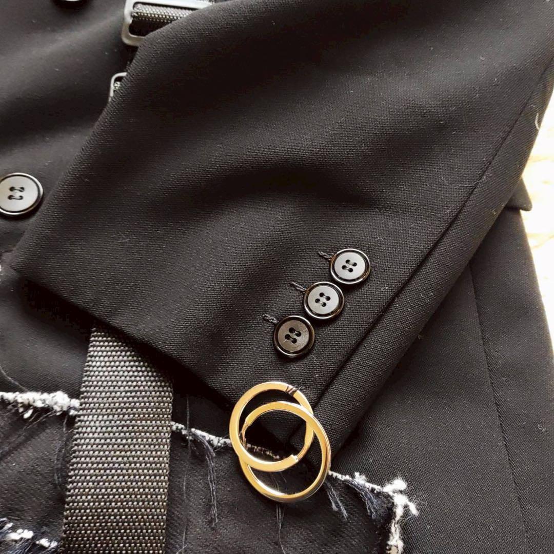 Original 再構築 刺子 デニム ジャージ ギミックテーラードジャケット