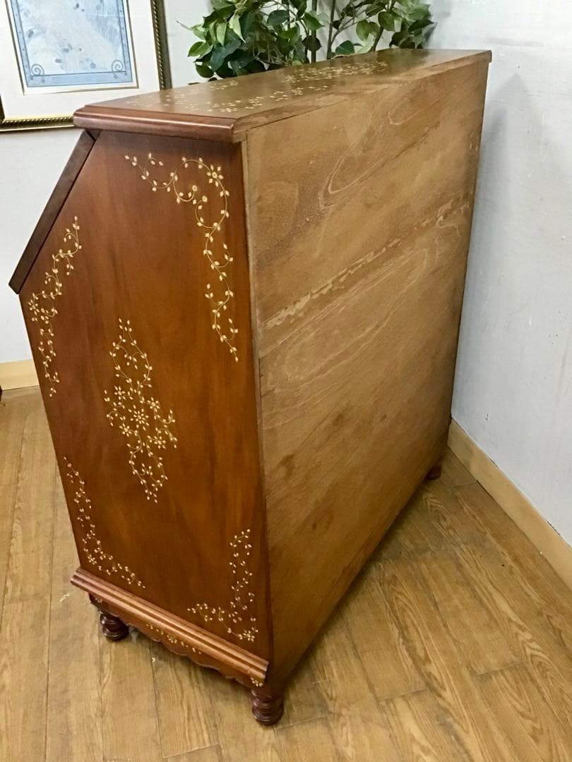 モフ☆管369☆ヨーロピアンヴィンテージ☆象嵌細工☆ライティングビューロー