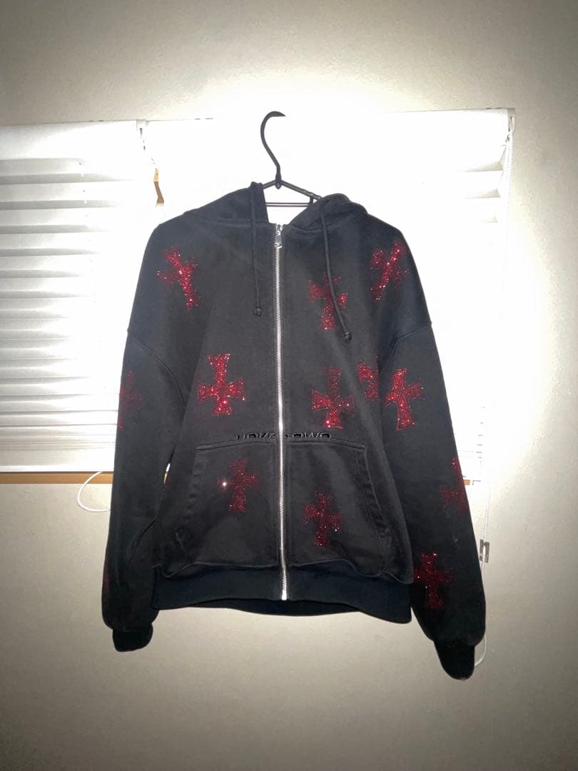unknown ジップパーカー 十字架 y2k
