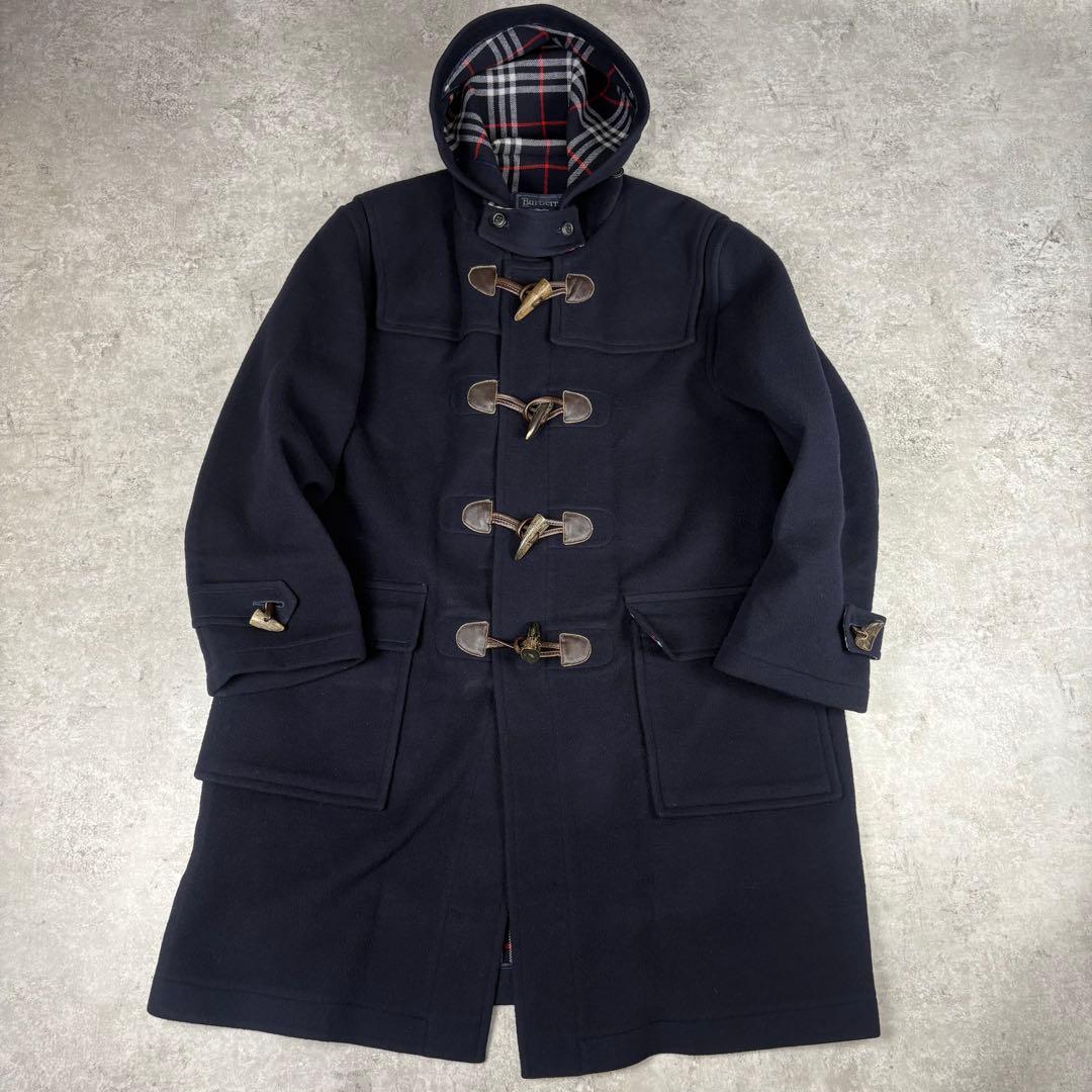 バーバリー　BURBERRY ノバチェック　ダッフルコート　カシミヤ混　ウール