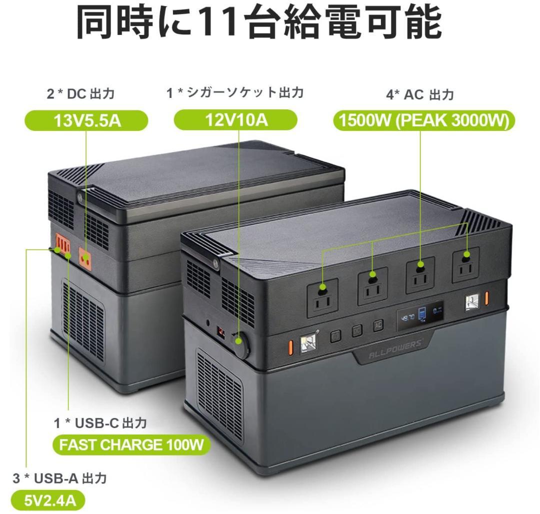 モンスター級‼️ALLPOWERS S1500　ポータブル電源　ソーラー