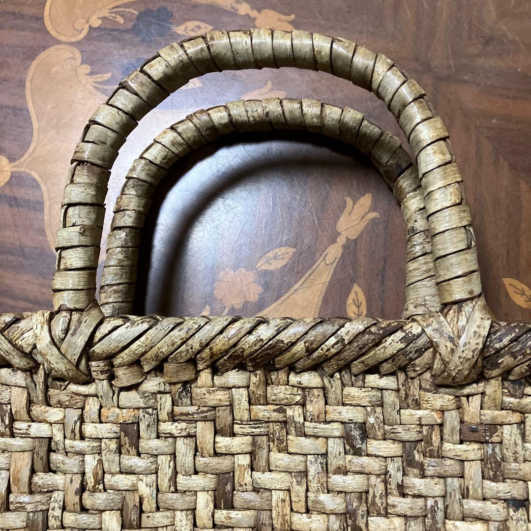 かごバッグ 山葡萄 胡桃