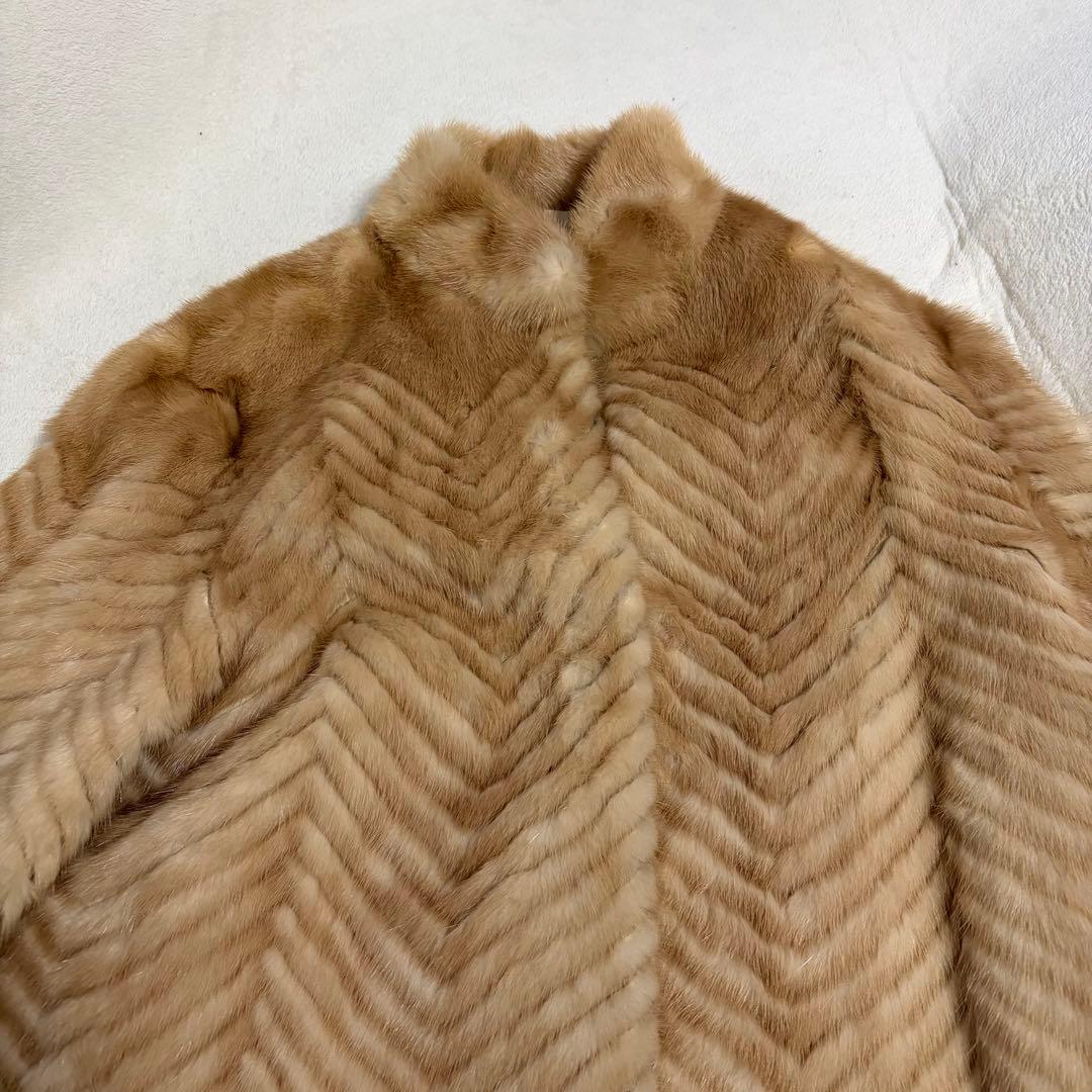 金サガ サガミンク ミンクコート ファーコート 毛皮 リアルファー ホワイト