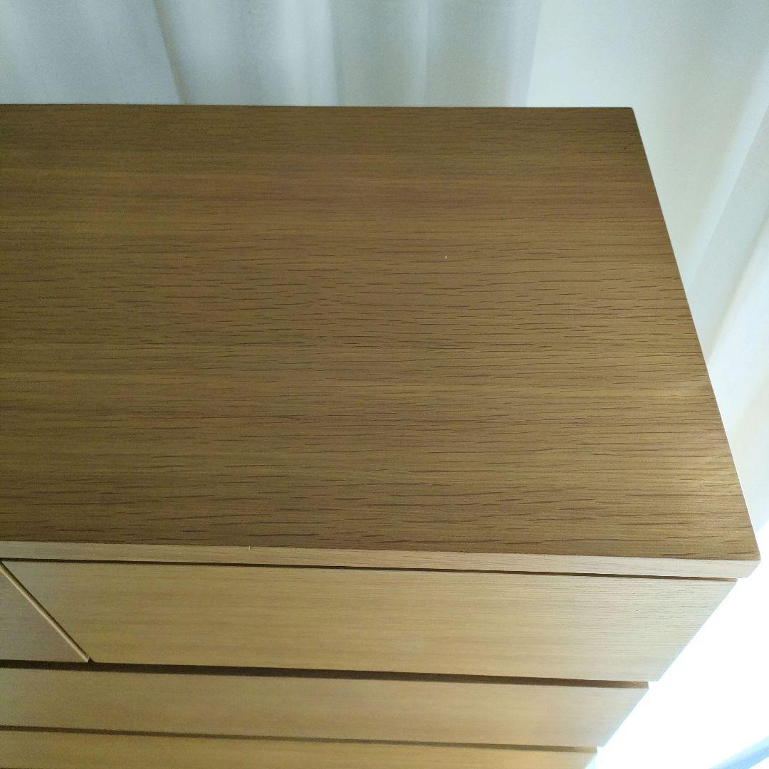 無印良品 オーク材 チェスト6段 ワイド 脚付き【ジャンク】