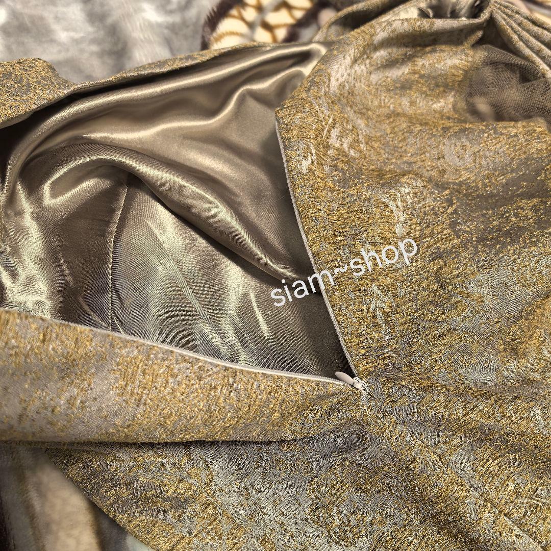 LE’RURE Shoulder ribbon jacquard dress