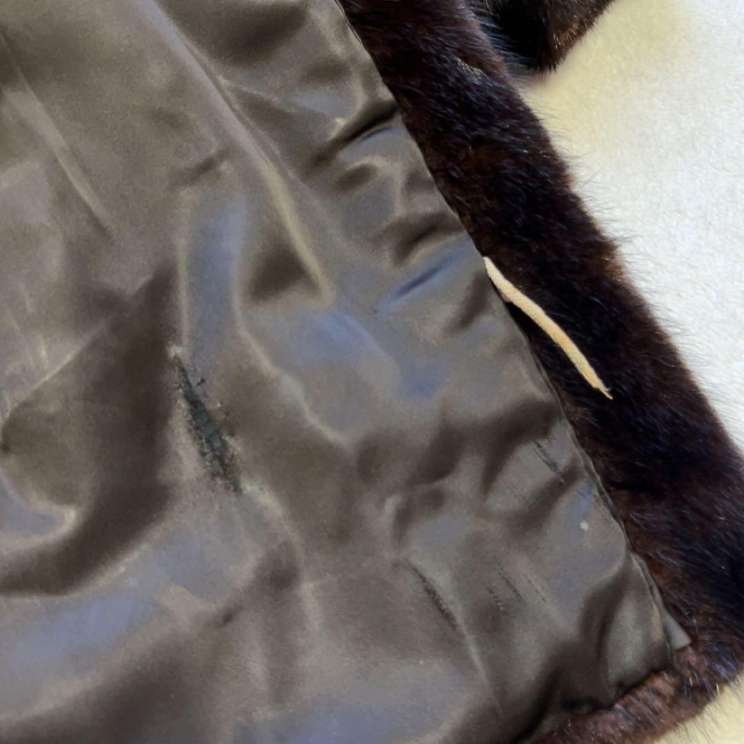 SAGA FOX サガフォックス ファーコート　本毛皮 ブラウン　銀タグ