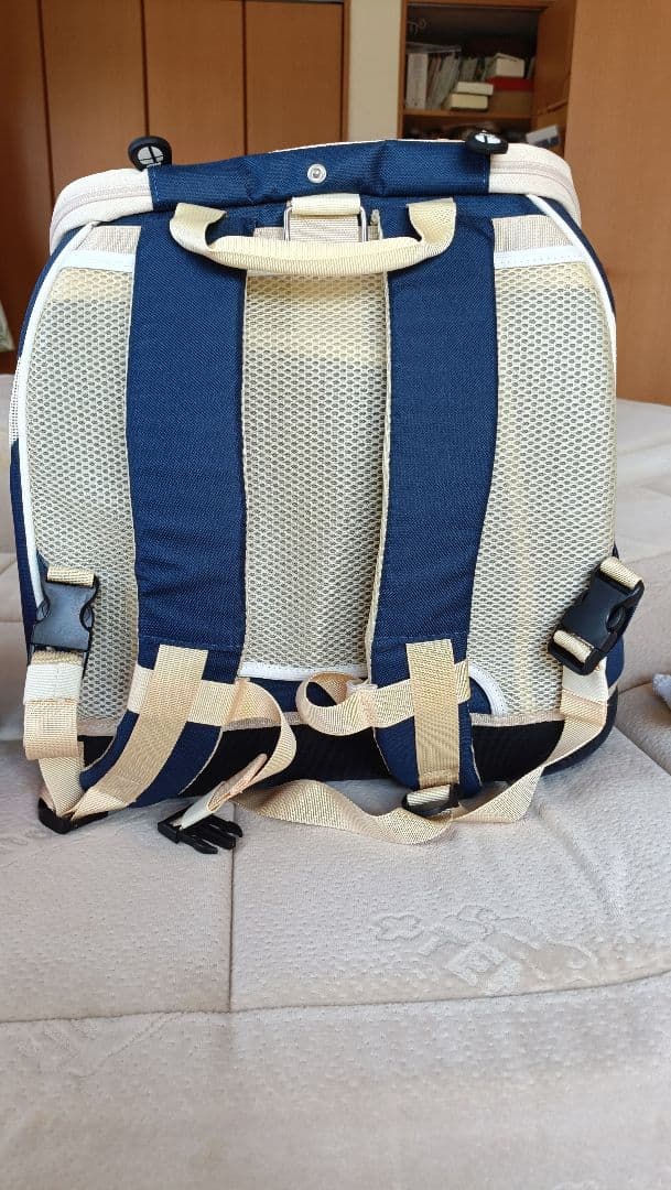 値下げしました　ダイスキ　ネイビー ナイロン キャリーバッグ