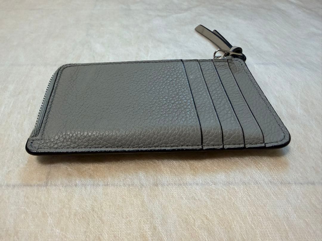 LOEWE カードホルダー　パールグレー／ライトペールグリーン