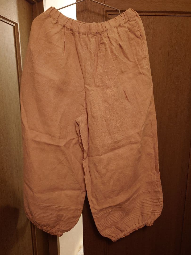 SamansaMos2立川限定　リネンルナポケットフリルパンツ