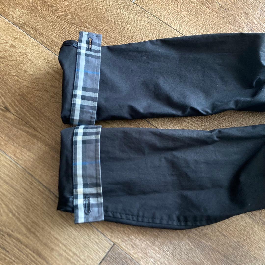 バーバリーブラックレーベル ミリタリージャケット ノバチェック 黒 M