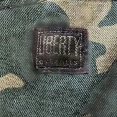 90s Liberty usa製 オーバーオール 迷彩 ダブルニー W38 古着
