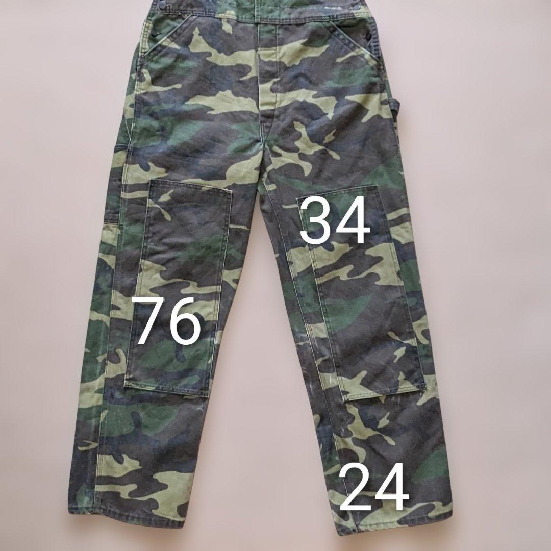 90s Liberty usa製 オーバーオール 迷彩 ダブルニー W38 古着