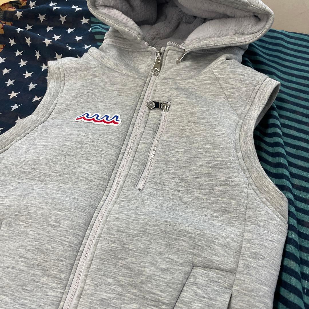 美品muta グレー フード付きベスト M