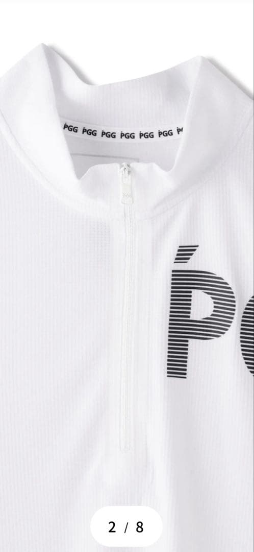 新品　PGG パーリーゲイツ　ワンピース　ハーフジップ　ホワイト　サイズ1
