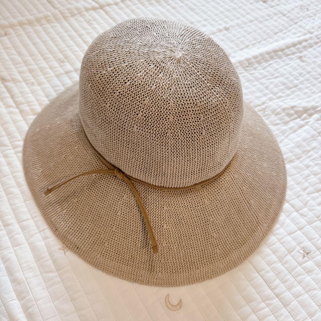 サンバリア100 リネン・サーモハット(ベージュ) ハットストラップ付き