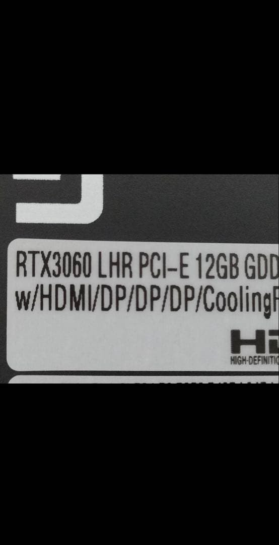 F*n様 Rtx3060 12Gb