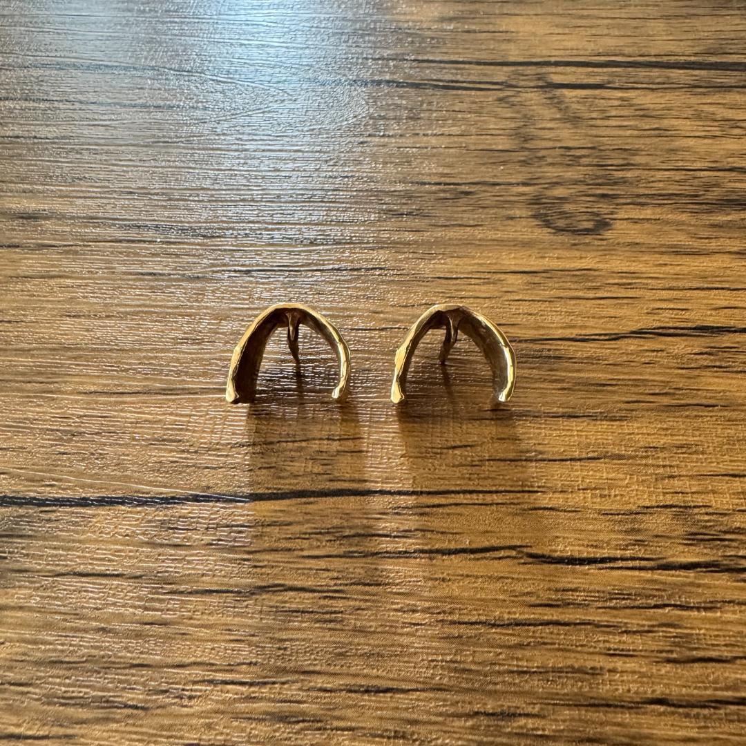 【美品】PLUIE／パスドス ヘアピアス（CHAMPAGNE）