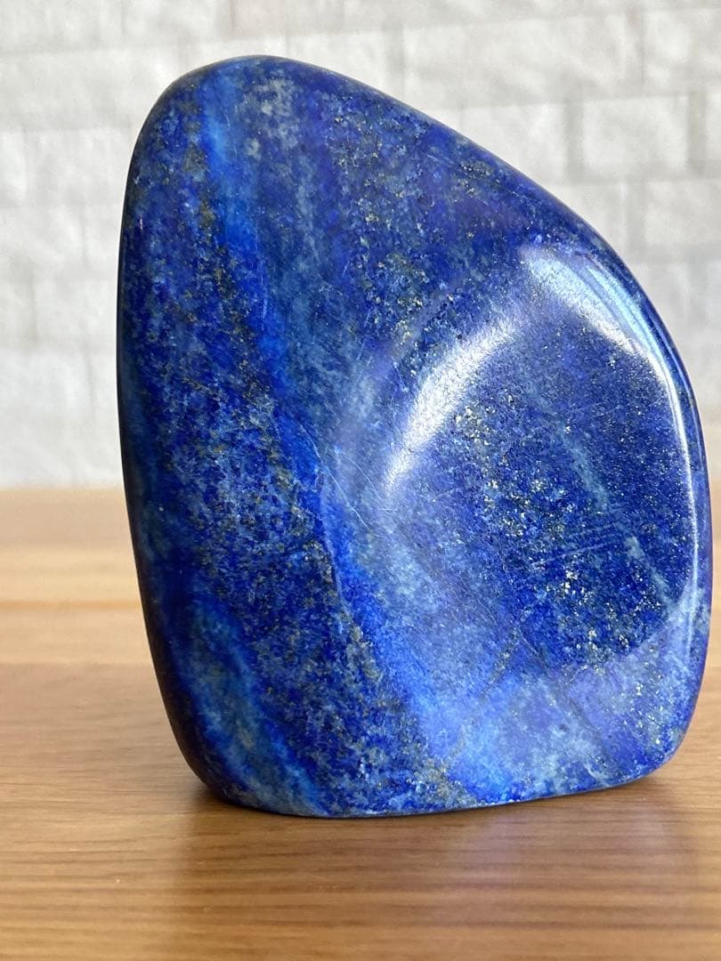 ラピスラズリ　磨き石　原石　491g