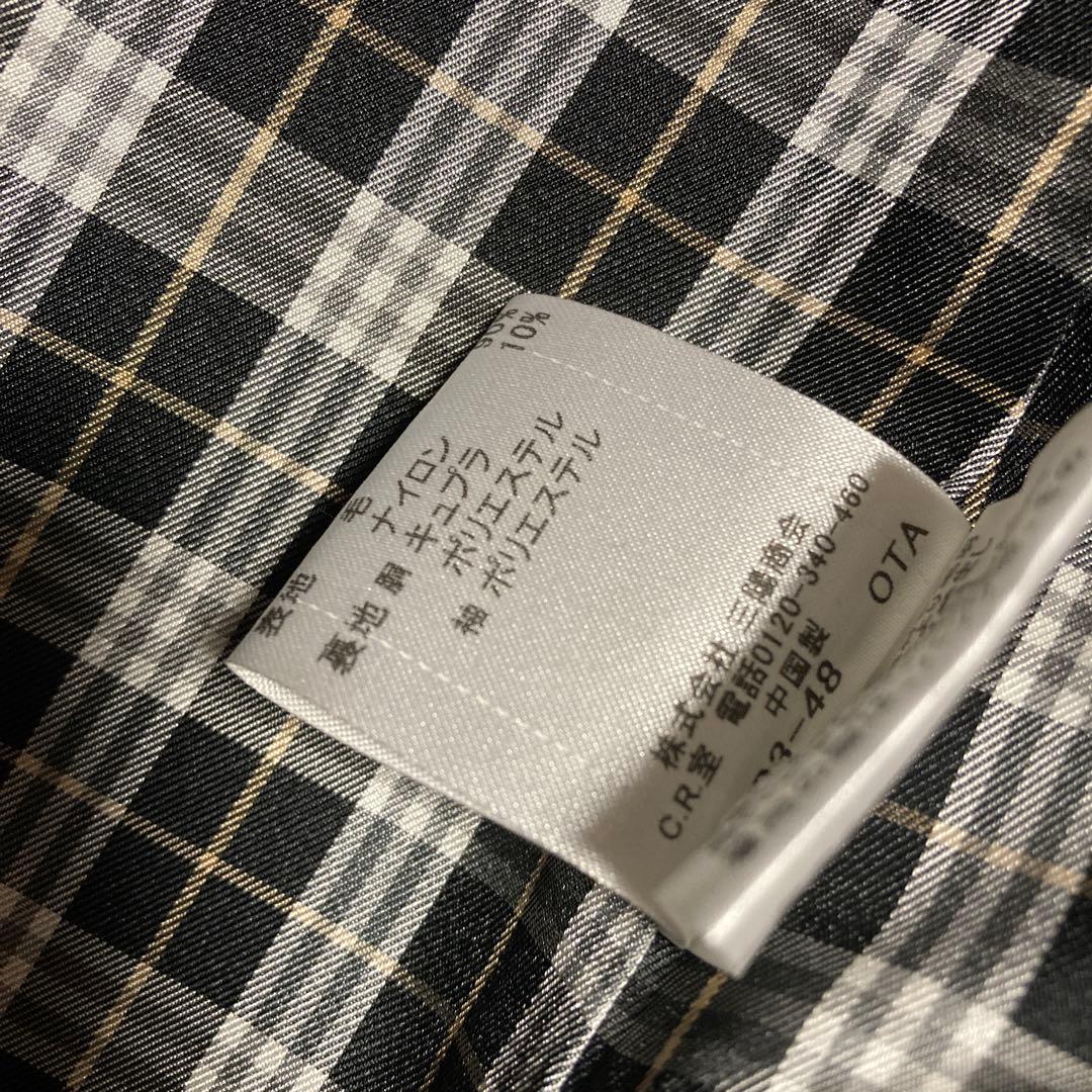 美品　バーバリーブルーレーベル　 Pコート ダブル ノバチェック38 銀ボタン