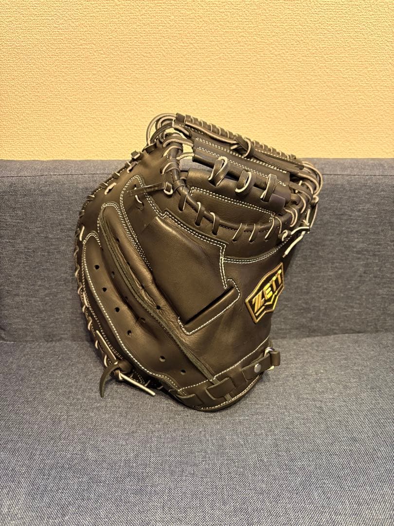 ヤ*ー様 【新品未使用】ZETT 硬式用キャッチャーミット黒ブラック