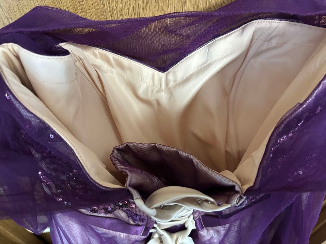 (mami様）ドレスルームアミ パープルロングドレス（大きめのフリーサイズ