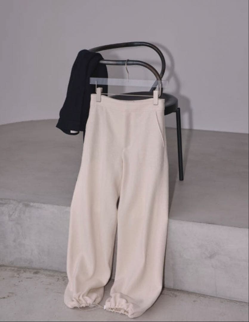 美品TODAYFUL ドローストリングウールパンツ アイボリー 38