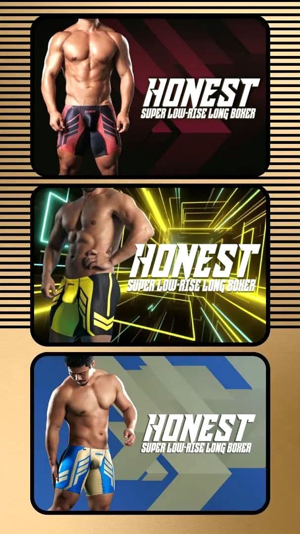 EGDE『HONEST』ローライズボクサー 全色セット XXL オマケ付き