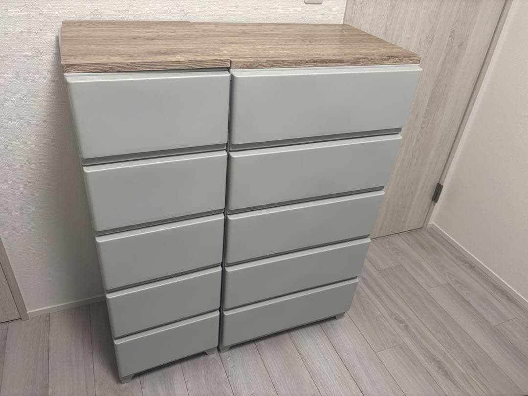 使用１年 チェスト2個セット 天板付き