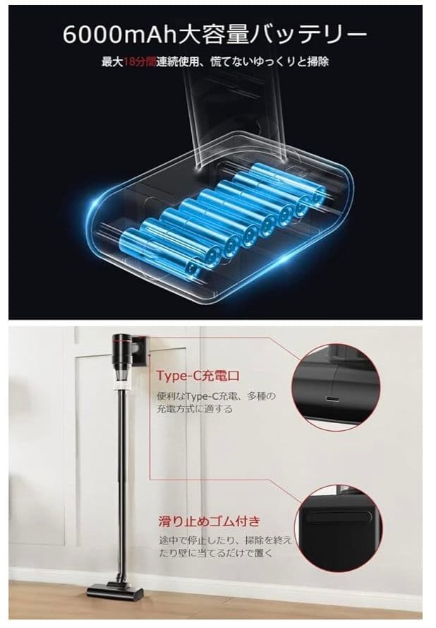マ*ヒ様 ◆新品未使用◆コードレス掃除機【2025年モデル15000pa強力吸引