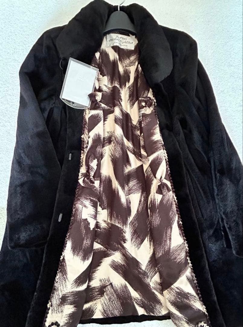 未使用サガフォックス銀タグ シェアードミンクコート黒