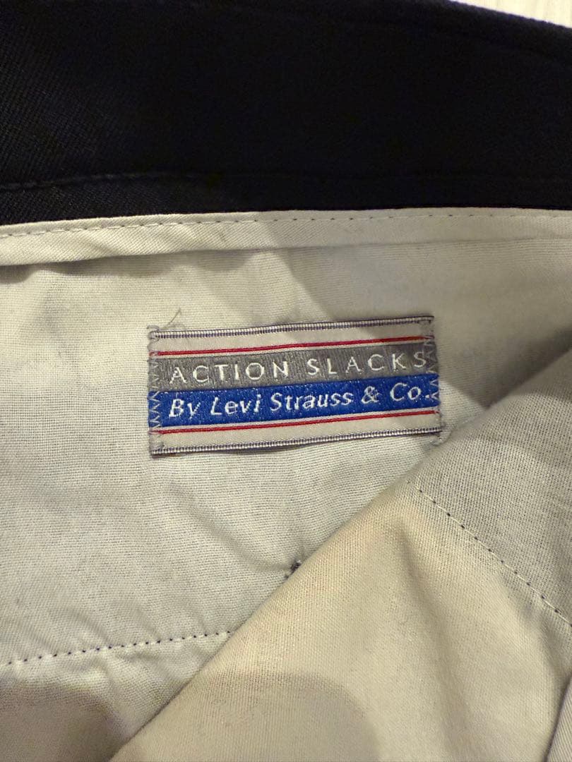 LEVIS ACTION SLACKS ブラック W34 L39 OVY