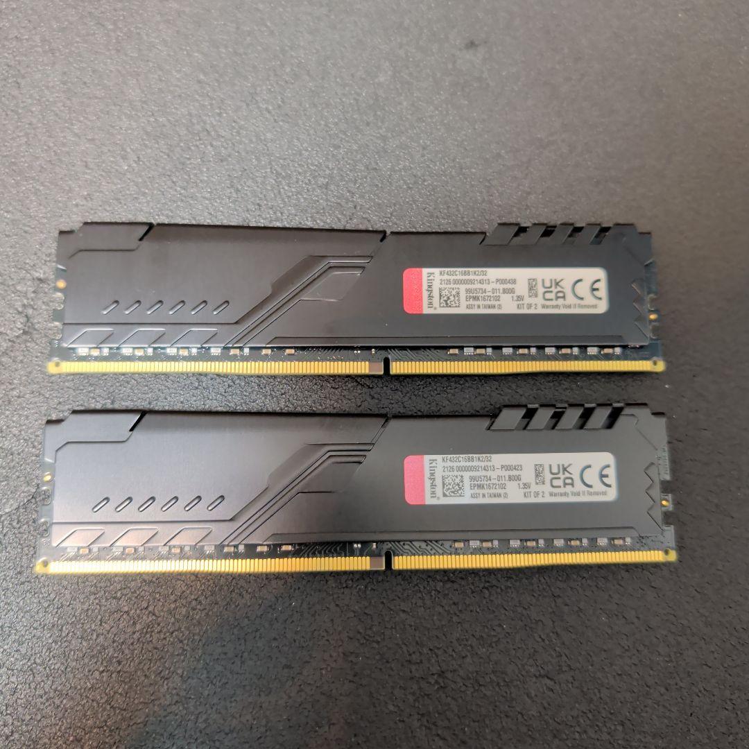 メモリー Kingston Fury Beast DDR4 3200 16GBx2 RAM