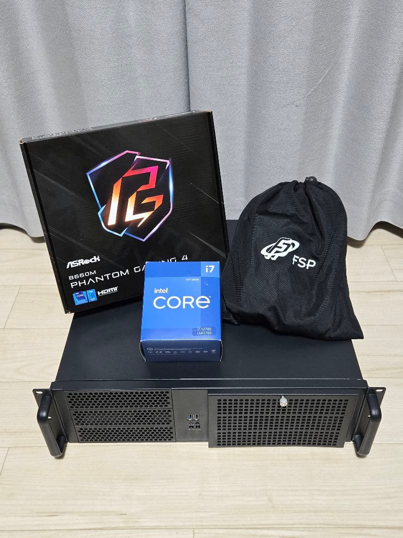 Intel 12700, 64GBメモリ, B660M PG4, 1200W電源