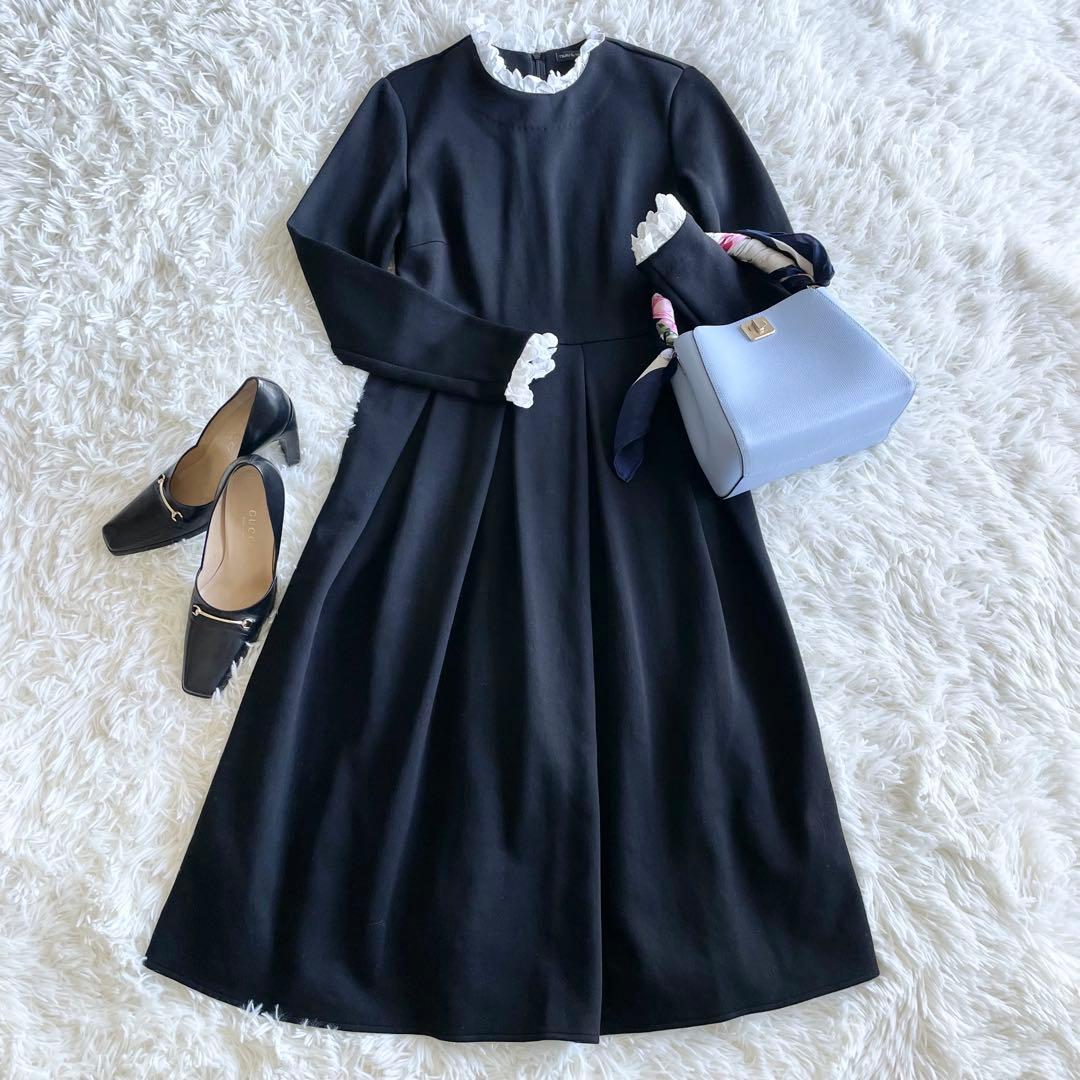 美品✨現行✨ツルバイマリコオイカワ　ワンピース　レースカラー　長袖　フリル　36