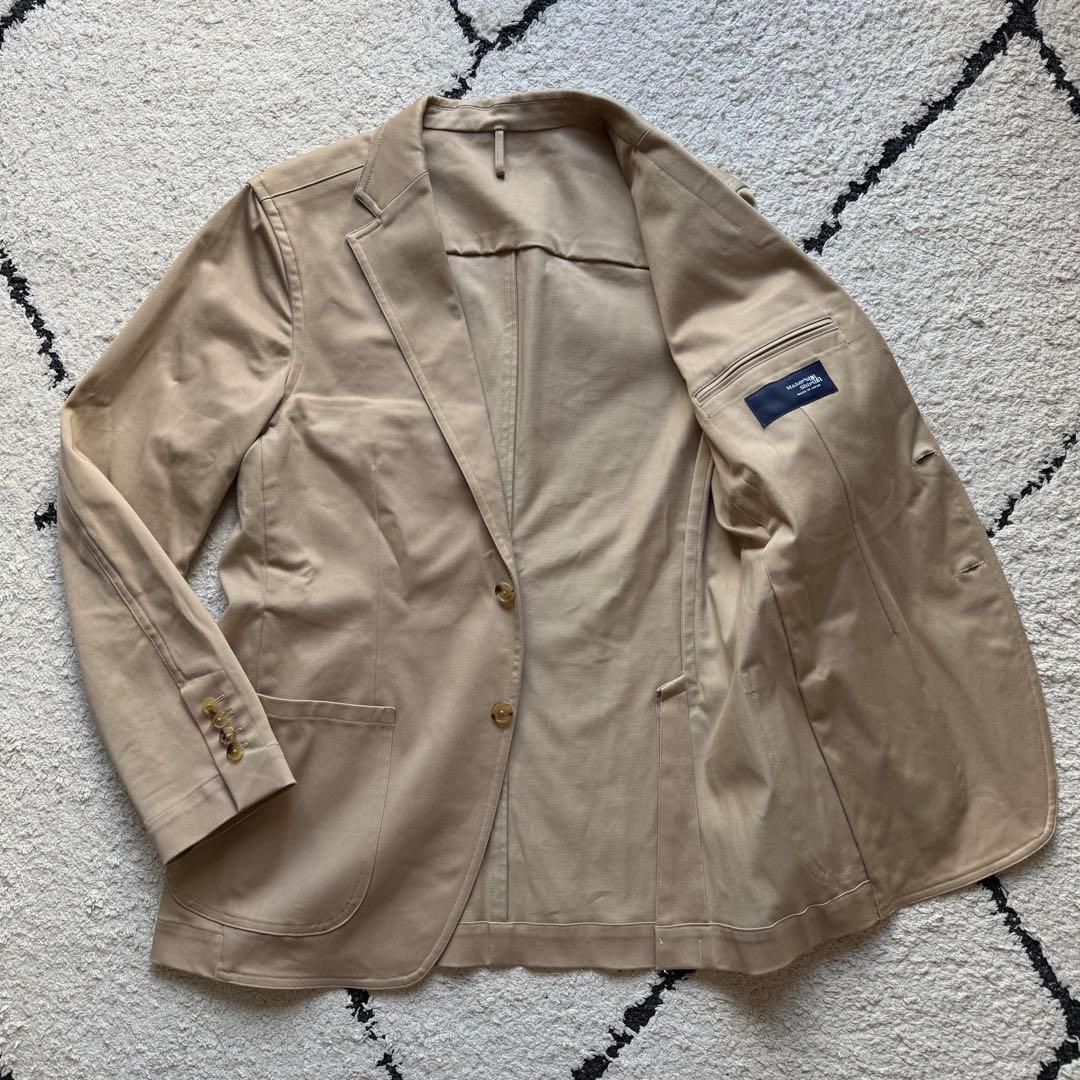 未使用　鎌倉シャツ　テーラードジャケット　コットン　ベージュ　Mサイズ