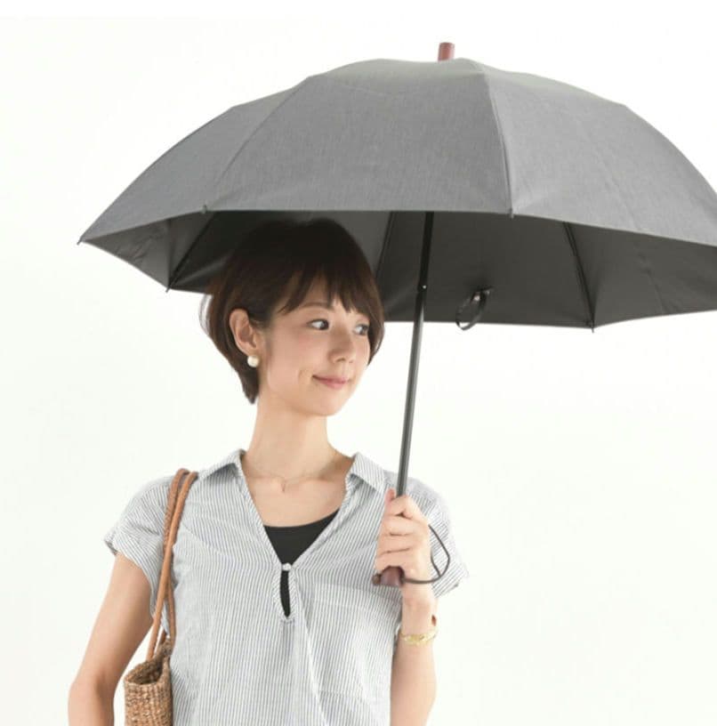 サンバリア100　 フロストグレー　2段折　日傘　美品